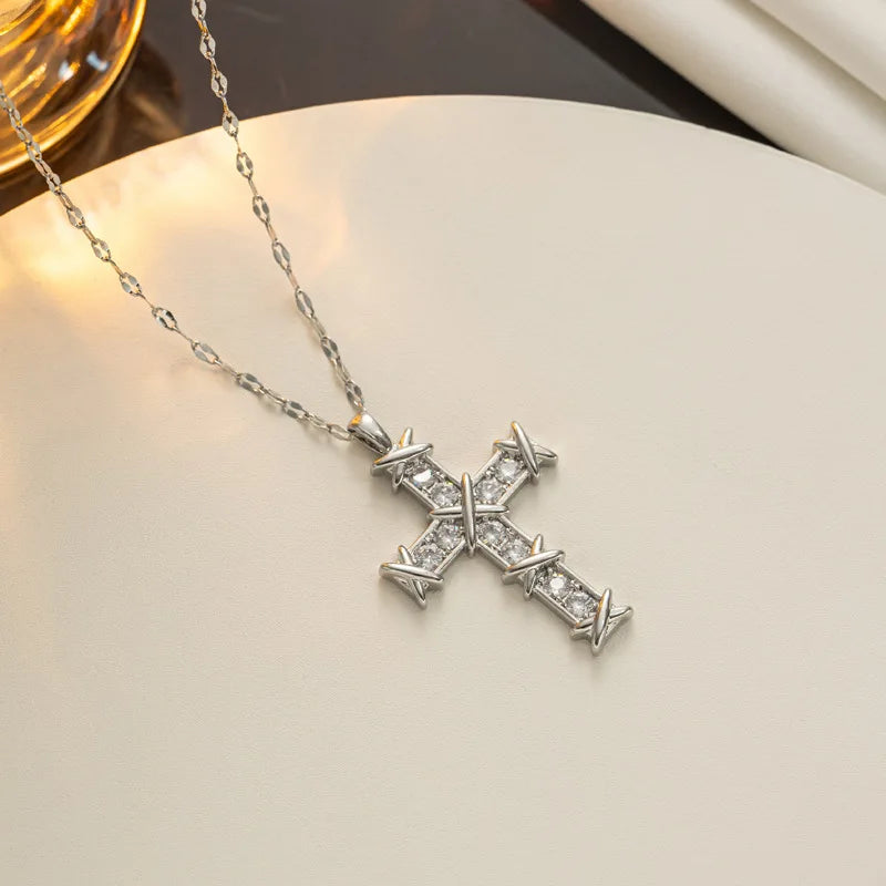 Collana Croce e Zirconi | CONFEZIONE REGALO INCLUSA!