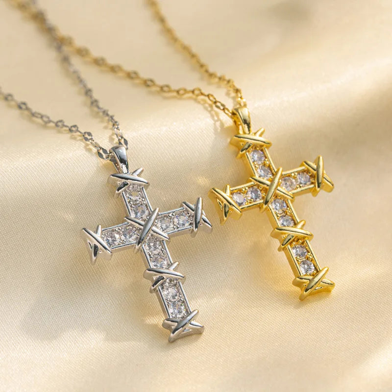 Collana Croce e Zirconi | CONFEZIONE REGALO INCLUSA!