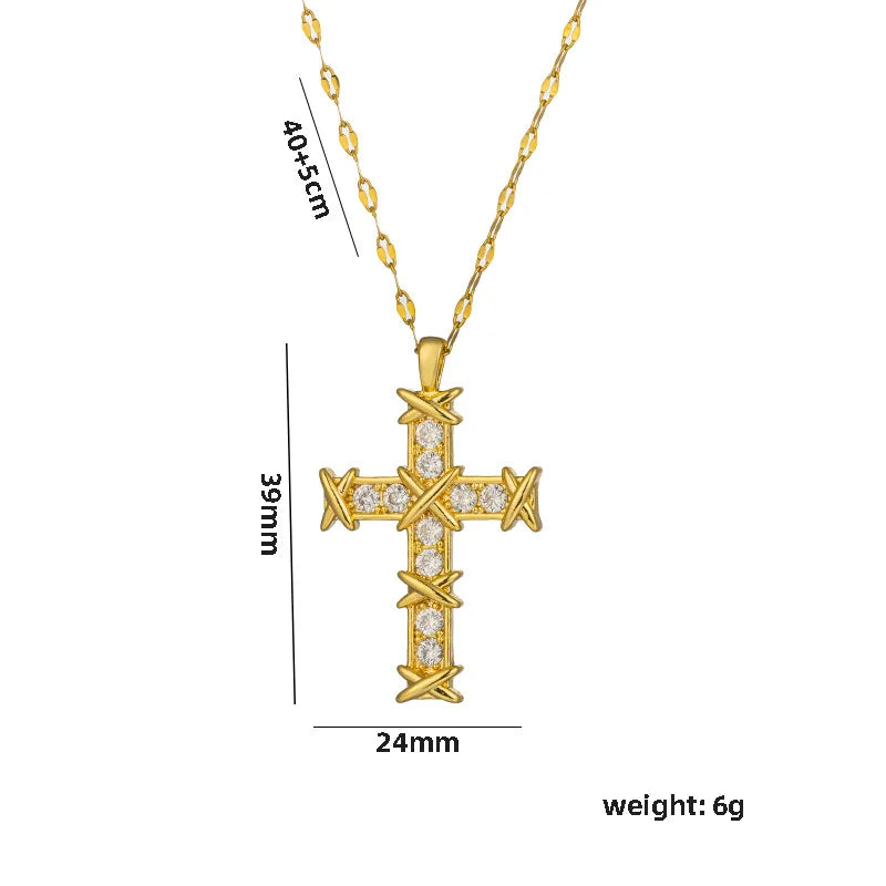 Collana Croce e Zirconi | CONFEZIONE REGALO INCLUSA!