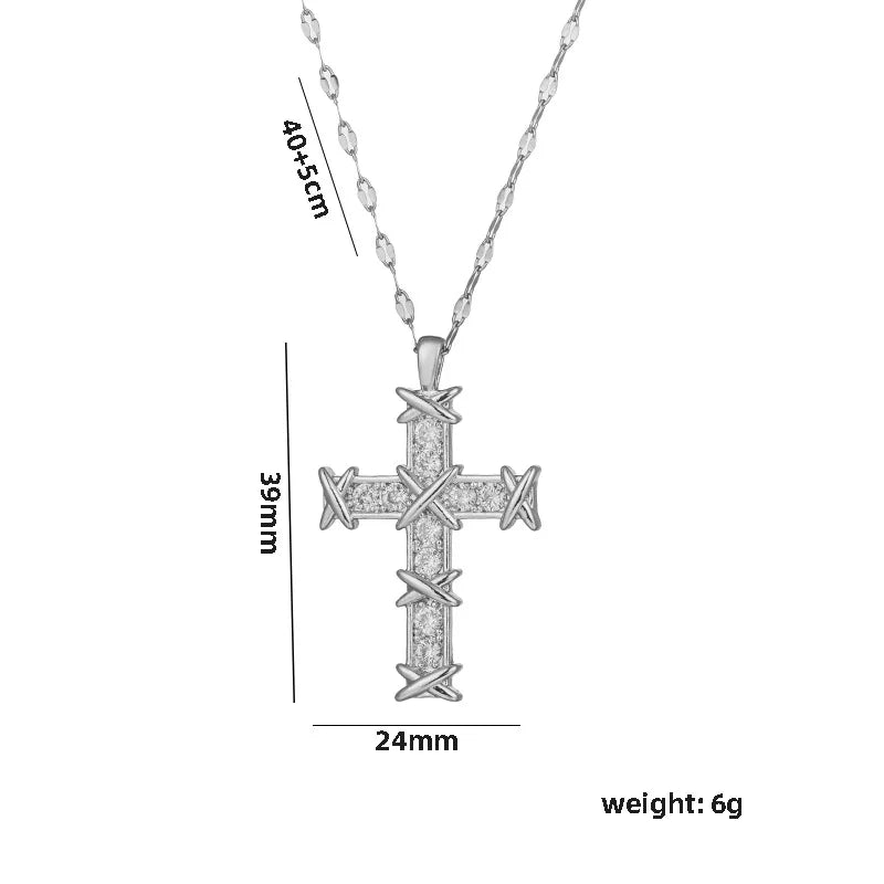 Collana Croce e Zirconi | CONFEZIONE REGALO INCLUSA!