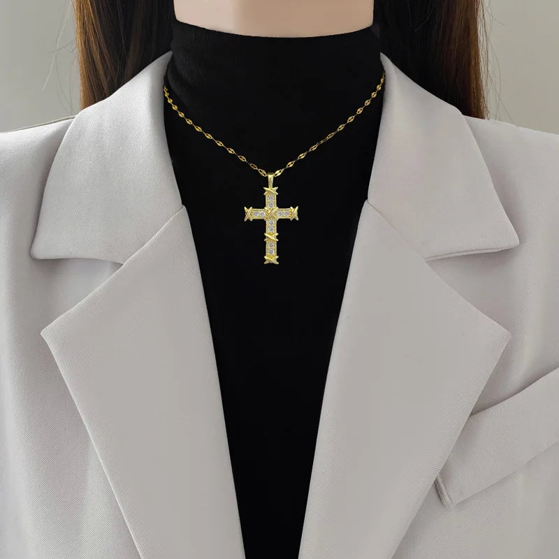 Collana Croce e Zirconi | CONFEZIONE REGALO INCLUSA!
