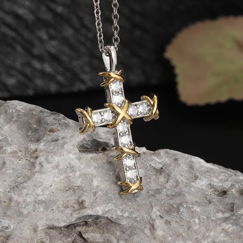Collana Croce e Zirconi | CONFEZIONE REGALO INCLUSA!