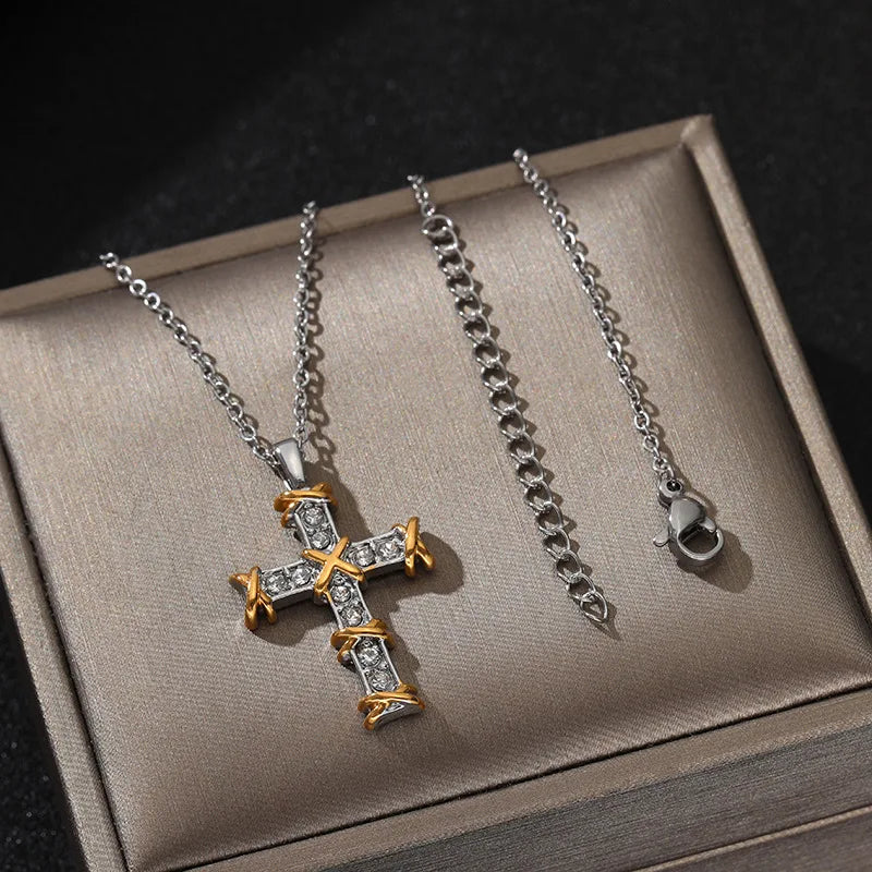 Collana Croce e Zirconi | CONFEZIONE REGALO INCLUSA!